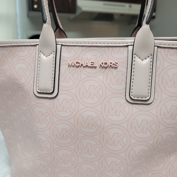 Michael Kors Jodie Small Tote Powder Blush MK Logo NWT - Picture 3 of 12